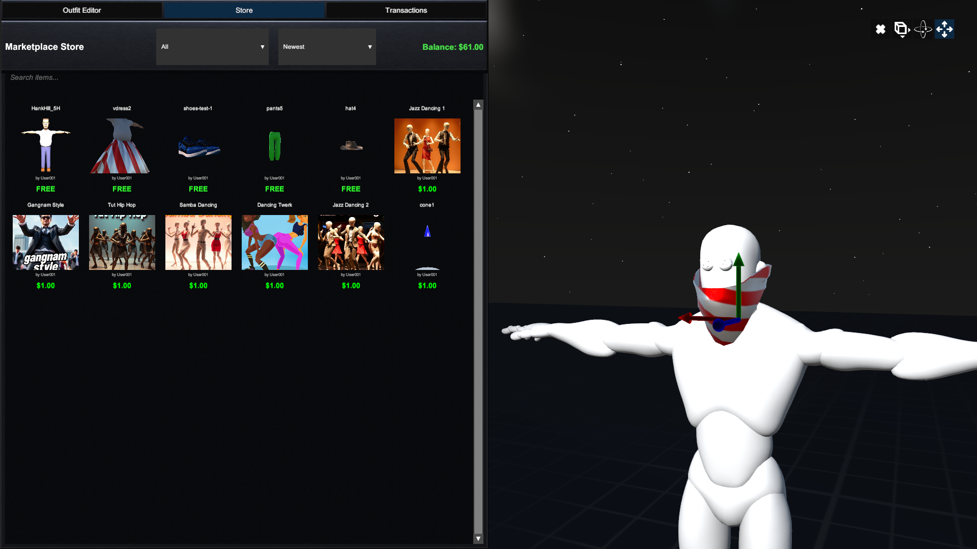 Store item preview in Avatar Editor screenshot placeholder