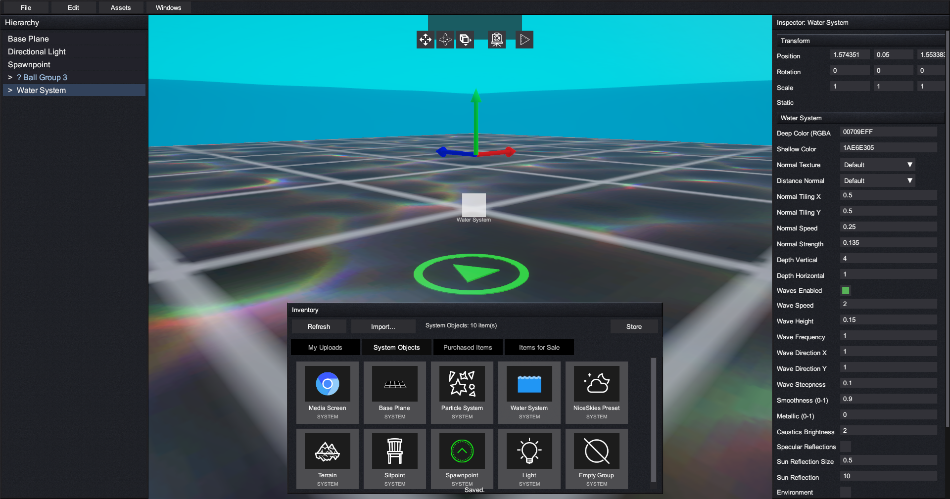 Scene Editor object placement screenshot placeholder